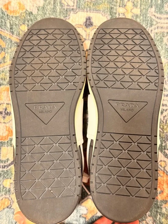 Prada Downtown Leather Sneakers - Picture 7 of 12